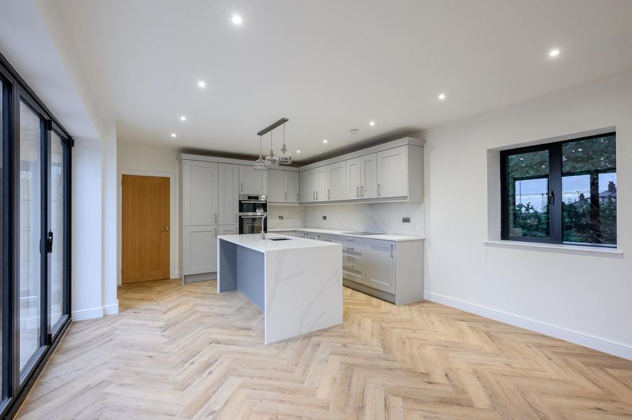 Kitchen with Island — Leeds project by Alwoodley Building